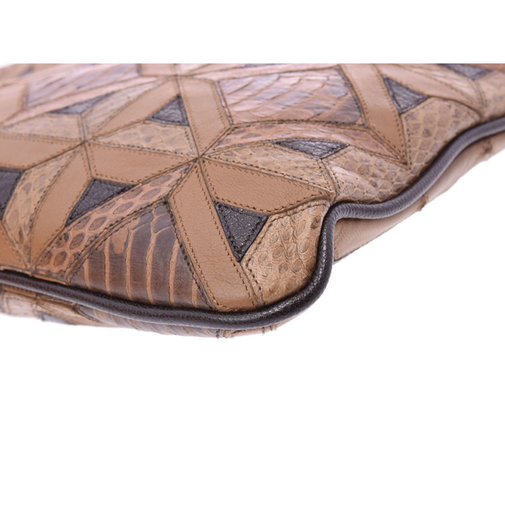 Bottega Veneta Strap Python Brown Leather Handbag - image 6